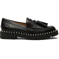 Man - Ruime Pasvorm Lage schoenen Stuart Weitzman Mila Lift Pearl Loafer - Black