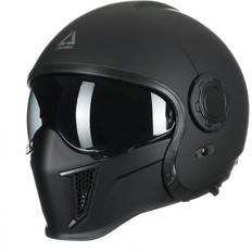 Men Motorcycle Helmets Traingle OP12A, Black Adult, Man