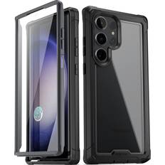 Poetic Guardian Case for Samsung Galaxy S23 Ultra 5G 6.8 inch Clear Case with Built-in Screen Protector Black/ Clear