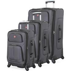 SwissGear Sion Softside Expandable Luggage Dark Grey 3-Piece Set