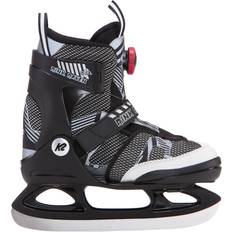 Ice Hockey Skates K2 Rink Raven Boa Boys Adjustable Ice Skates - Black/white