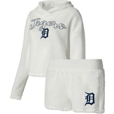 Tops Concepts Sport Women's Cream Detroit Tigers Fluffy Hoodie Top and Sleep Set Cream Cream