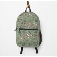 Green - Women School Bags Famgem Backpack Goblincore Green School Bag Travel 15"