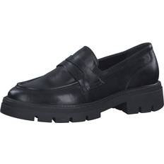 Marco Tozzi Lave sko Marco Tozzi Loafer, Leder, Chunky Sohle, für Damen, schwarz