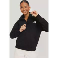 The North Face – Essential – Svart sweatshirt oversize med 1/4-lång dragkedja-Svart/a