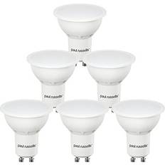 Paul Russells paul russells LED Light Bulbs GU10, 35w Spotlight Bulb Equivalent, 4W 320LM LED Bulbs, Cool White 4000K, Frosted GU10 Spotlight, Energy Saving Light