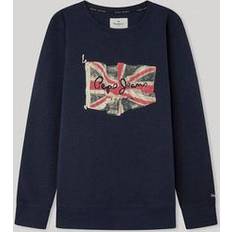 Pepe Jeans Boys Union Jack Cotton Sweatshirt With Crew Neck