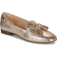 Guld Loafers LES TROPEZIENNES PAR M.BELARBI Fantom, fashionabla stövlar dam, Guld spricka