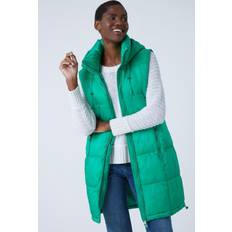 Padded Vests Roman Padded Longline Hooded Gilet Green