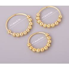 Zhihuan golden Beaded Finger Ring Anti-stress Anxiety Ring Gold