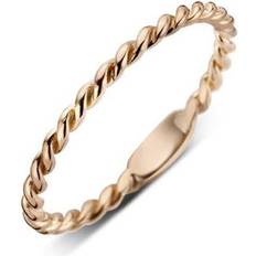 Bloch 18ct Rose Gold Diamond Twisted Stacking Ring