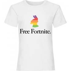 Fortnite Free Girls Rainbow Llama T-Shirt Black