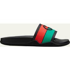 Gucci Men Slippers & Sandals Gucci Slide Interlocking G Black