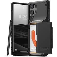 VRS Design Samsung Galaxy S23 Ultra Case [Damda Glide Pro] Rugged Phone Wallet Cover-Groove Black