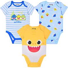 Silver Jumpsuits Children's Clothing Nickelodeon Nickelodeon’s Baby Shark Pack Short Sleeve Creeper Set for Boys, 6M