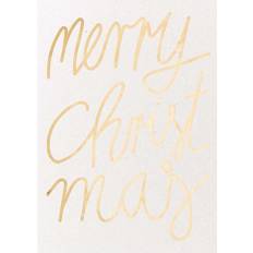 Oro Biglietti & Inviti Rico Design Postkarte Merry Christmas Graukarton gold B6