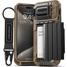 VRS Design Damda Glide Ultimate for iPhone 15 Pro Max2023 Premium Sturdy Fully Covered Camera Lens Protection Wallet Case with Multi-Functional Strap Khaki