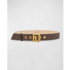 Balmain Ceintures Balmain Brown Mini Monogrammed Belt WFP Marron/Marron Fo