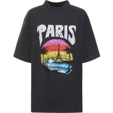 Balenciaga Paris Tropical Cotton Jersey T-shirt - White