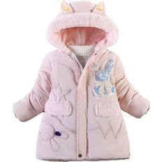 Cotton Jackets Amelie pink, 3-4Years/Suitable for height 110cm Fall and Winter Children's Cotton Coat Girl's Thickened Coat Jacket, Birthday Gift, Halloween, Christmas