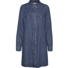 Vero Moda Dame Kjoler Vero Moda Regular Fit Skjortekrave Kort Kjole