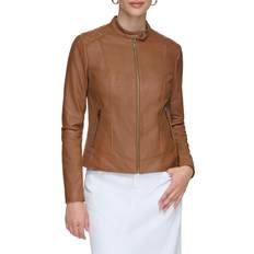 Leather - Women Coats Andrew Marc York Glenbrook Feather Leather Coat NoColor