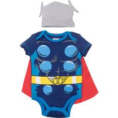 Marvel Jumpsuits Children's Clothing Marvel Marvel Avengers Thor Cosplay Bodysuit and Hat Set Newborn to Infant