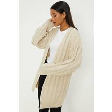 White Cardigans Dorothy Perkins Chunky Longline Multi Cable Cardigan Cream