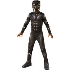 L, Black Black Panther Boys Costume