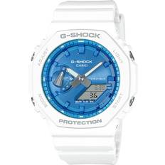 White Wrist Watches Casio G-SHOCK Alarm Analog-Digital Blue GA-2100WS-7A