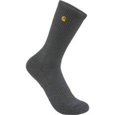 Carhartt Socks Carhartt Men's Solid Logo Crew Socks Pack, Medium, Gray Holiday Gift