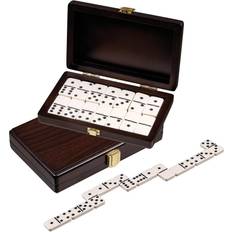 Philos Juegos de Mesa Philos 3626 Domino, Doppel 6, in Box mit Walnussoptik, Holz/Kunststoff, Legespiel