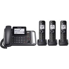 Panasonic Panasonic KX-TG9582B 1 KX-TGA950B 2-Line DECT 6.0 System 3-Way Conferencing Talking Caller ID Noise Reduction Corded/Cordless Combination Telephone