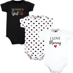 Black - Girls Bodysuits Hudson Baby Unisex Baby Cotton Bodysuits, Girl Mommy Red Black, Newborn