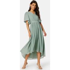 Grøn Kjoler Vila Mirage 2/4 V-Neck Ankle Dress Green Milieu