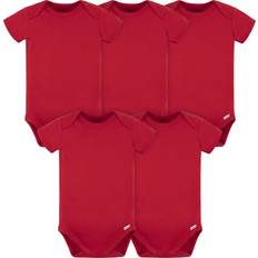 Boys - S Bodysuits Gerber unisex baby Pack Onesies Multi-packs Bundle Interlock 180 gsm Shirt, Red, Months