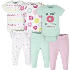 Girls - Green Jumpsuits Onesies Brand Baby Girl Bodysuits & Pants 6-Piece Outfit Set