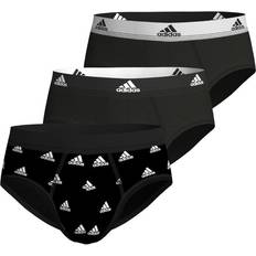 Adidas Herre Underbukser Adidas 3P Active Flex Cotton Brief Svart/Hvit bomull Herre