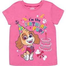 Silver T-shirts Children's Clothing Paw Patrol Nickelodeon Skye Birthday Little Girls Graphic T-Shirt Pink 6-6X