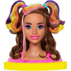 Mattel Barbie Totally Hair Neon Rainbow Deluxe Head