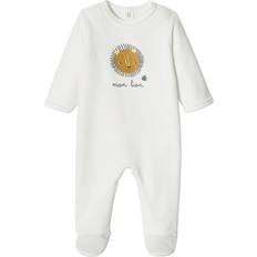 Cotton Jumpsuits Vertbaudet 2er-Pack Jungen Baby Samt-Strampler mit Löwen senfgelb