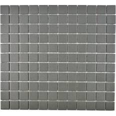 Grå Mosaik Mosaik-Netzwerk Mosaik Antislip Porcelæn Metalgrå 32,6 x 30 cm