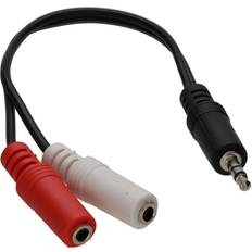 Cables Kenable 3.5mm Stereo Jack Plug to Twin 3.5mm Mono Sockets Audio Cable 15cm 0.2m