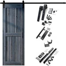 Blue Doors Homacer HOMACER 32 H-Frame Navy Solid Pine Wood Interior Sliding Door with Hardware Kit S 5030-R90B L (x)