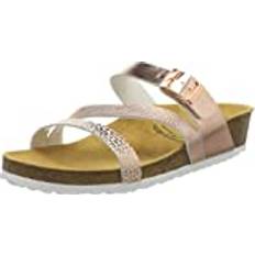 Natur Sandalen Lico Damen, Hausschuhe, Natural Glitter, Rosa