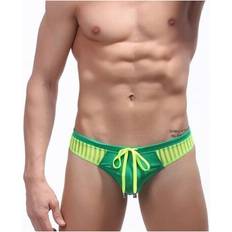 wwwwwwwt XL, Dark Blue Swimwear Men Thongs Beach Shorts Sexy Mesh String Low Waist Bikini Underwear Tanga hombre Male G-String cuecas Striped Multicoloured 39"
