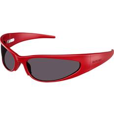 Balenciaga Aluminium Sunglasses Balenciaga Red Wraparound RED-RED-GREY