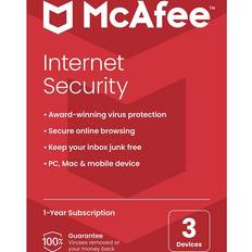 McAfee Internet Security 1 year for 3 devices