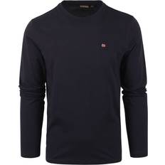Napapijri Herr T-shirts Napapijri Salis Long Sleeve Bomull Långärmad T-shirt - Marinblå