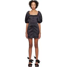 Korte kjoler - Satin Ganni Double Satin Mini Dress Kvinde - Black